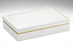 洋風料理箱 スリット（ホワイト）6.5寸 一段
